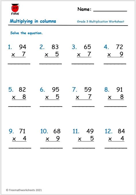 Image result for Multiplication Problems 7 Grade