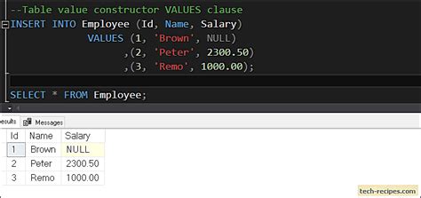 Image result for Insert Values SQL