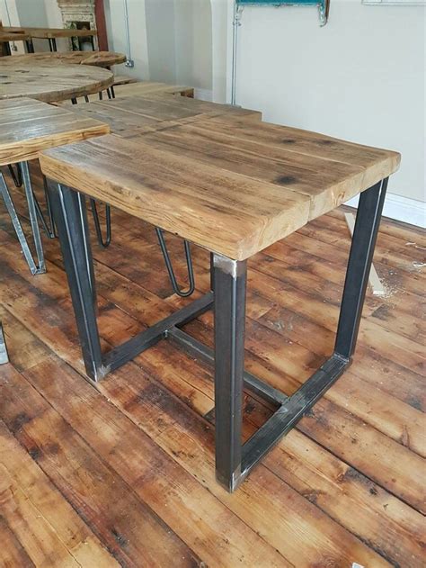 Image result for Rustic Industrial-Style Dining Table