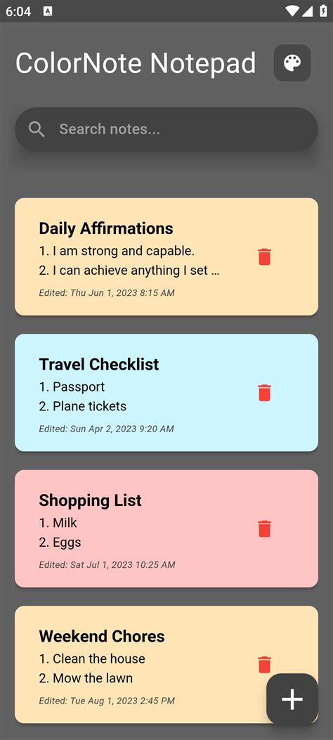 Toradh íomhá ar ColorNote Desktop