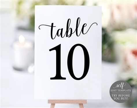 Toradh íomhá ar Table Numbers Free Printable Template