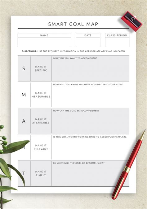 Image result for Smart Goals Map Worksheet