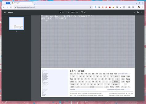 Linux Test Print PDF に対する画像結果
