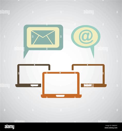 Toradh íomhá ar Computer Communication Icon Vector Illustration