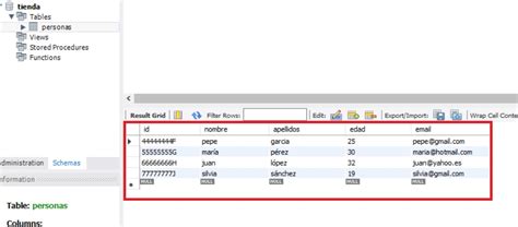 Basee De Datos Workbench MySQL に対する画像結果