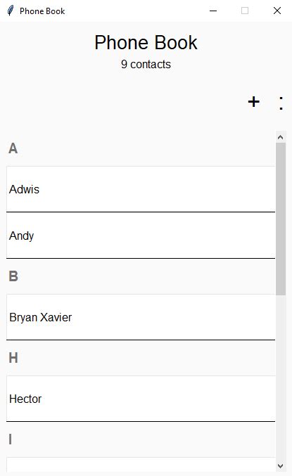 Image result for Template for Contact Book Python Project