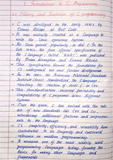 Image result for Write Long Note On C Programming