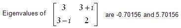 Image result for Hermitian Matrix Example