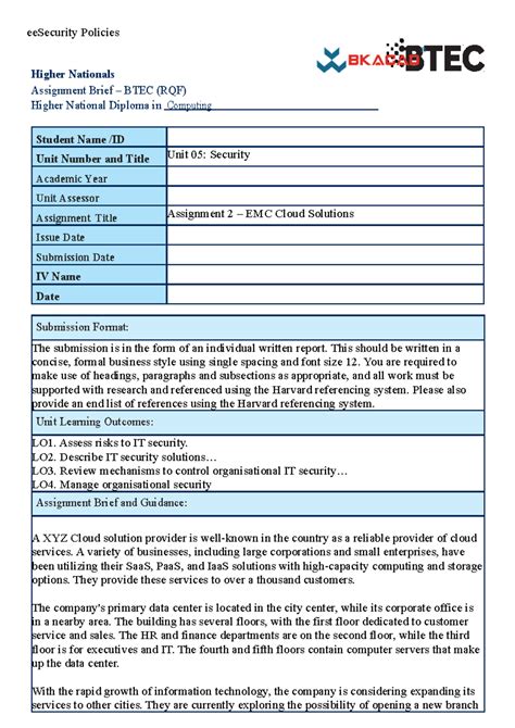 Toradh íomhá ar Security Site Assignment Instructions