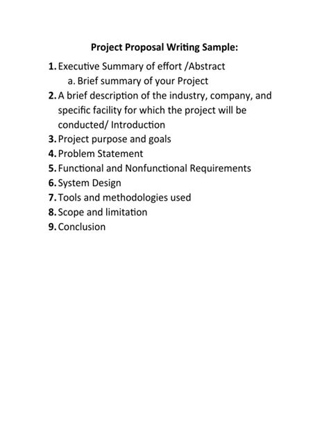 Image result for Project Proposal Writing Sample PDF