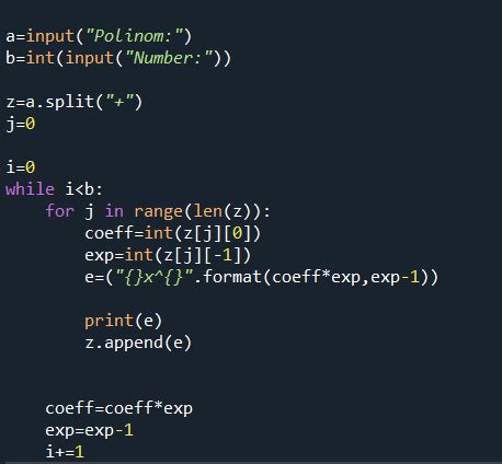 Toradh íomhá ar Python Derivative Function