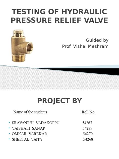 Image result for Relief Valves Pressure Testing Graphs