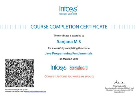 Infosys Springboard Java Certification に対する画像結果
