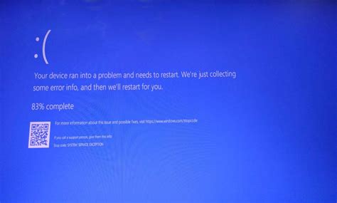 Toradh íomhá ar Windows Service Exception Blue Screen