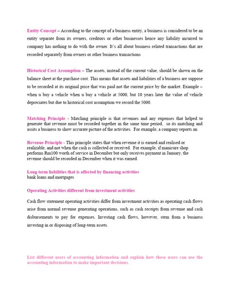 Image result for Accounting Summary Example