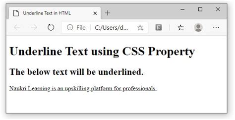 Image result for HTML Underline