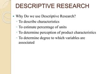 Image result for Why We Use Descriptive Research Design