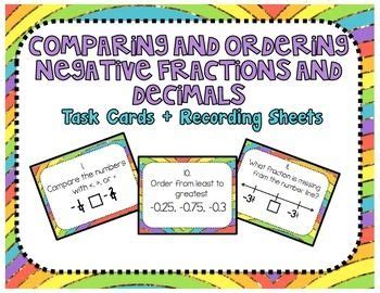 Image result for Comparing Negative Fractions