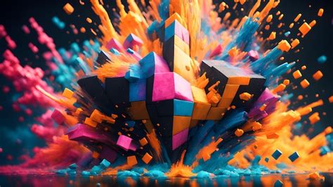 Image result for Minecraft Colorful Blocks Explosion