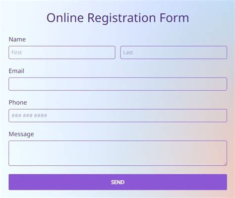 Image result for Online Form Example