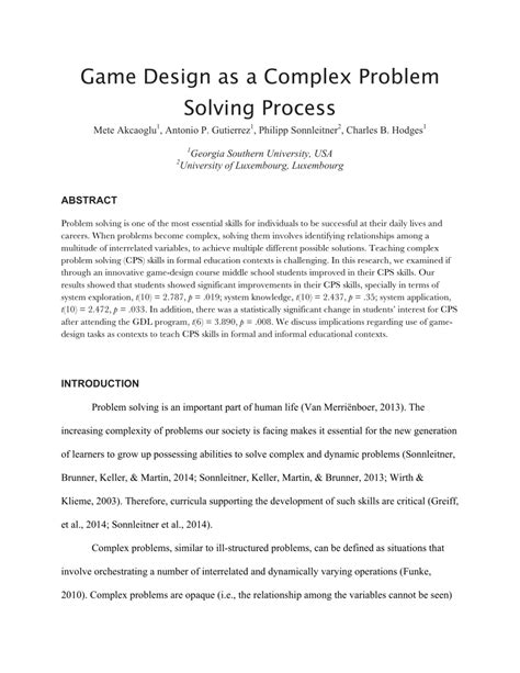 Image result for Problem Solving Definition Game Design
