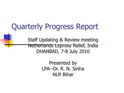 Image result for Quarterly Progress Report