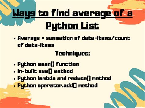 Image result for Python Math Module Average