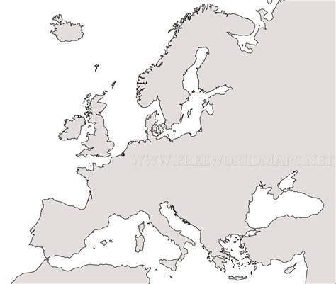 Image result for Europe Map Outline Printable