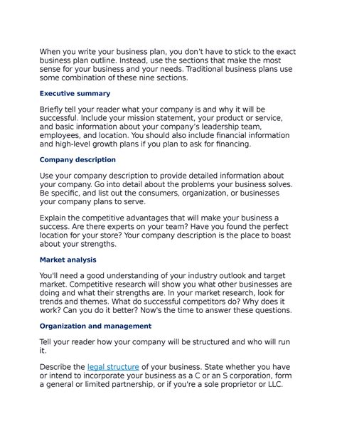 Image result for Business Plan Format Examples