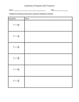 Image result for Distributive Property Fractions Examples