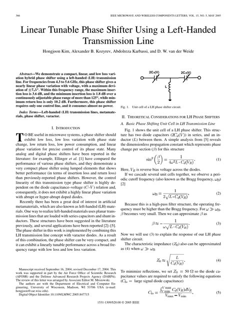 Phase Shifter Linear に対する画像結果