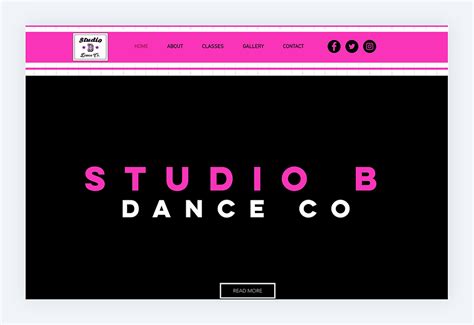 Toradh íomhá ar Dance Studio Website Examples