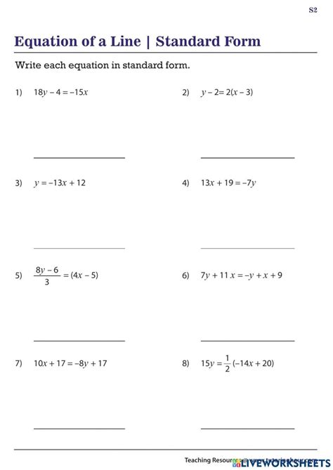 Standard Form Worksheet Algebra 1 に対する画像結果