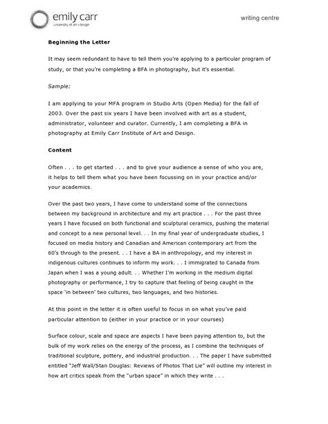 Toradh íomhá ar Statement of Intent Examples for Master