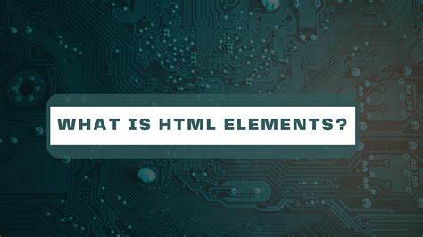 Image result for What Is an HTML Element