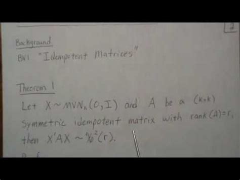 Toradh íomhá ar Distribution of Quadratic Form