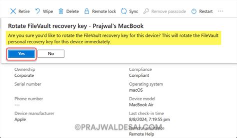 Image result for Permission to View Mac FileVault Recovery Key Intune