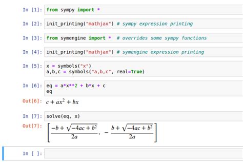 SymPy Symbols Python に対する画像結果