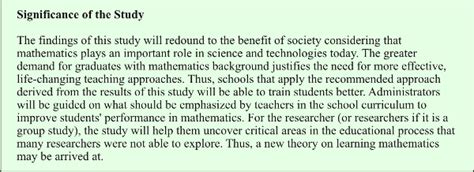 Image result for Significance of Research Study Examples