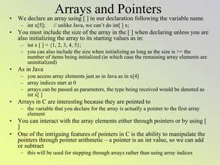 Image result for Declaring a Pointer Array