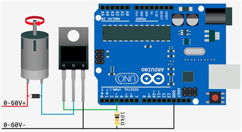 Toradh íomhá ar Arduino MOS FET Circuit