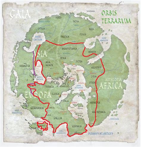 Image result for Ancient Roman T Map