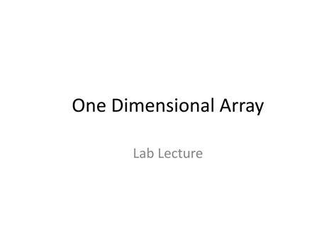 Image result for What Is a One Dimensional Array