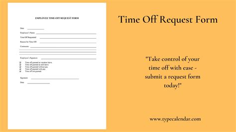 Toradh íomhá ar Employee Time Off Request Form Template Excel