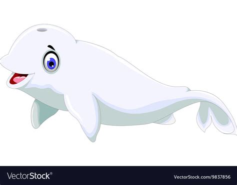 Cute dolphin cartoon smiling Royalty Free Vector Image