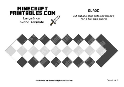 Minecraft Sword Printable Free Small に対する画像結果