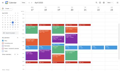 Toradh íomhá ar Using Google Calendar
