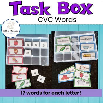 Image result for CVCe Word Task Box