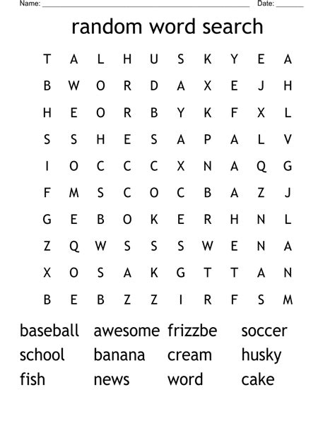 Afbeeldingsresultaten voor Random Printable Word