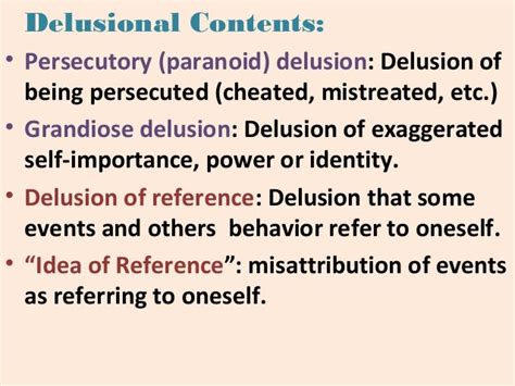 Image result for Delusions of Reference Examples